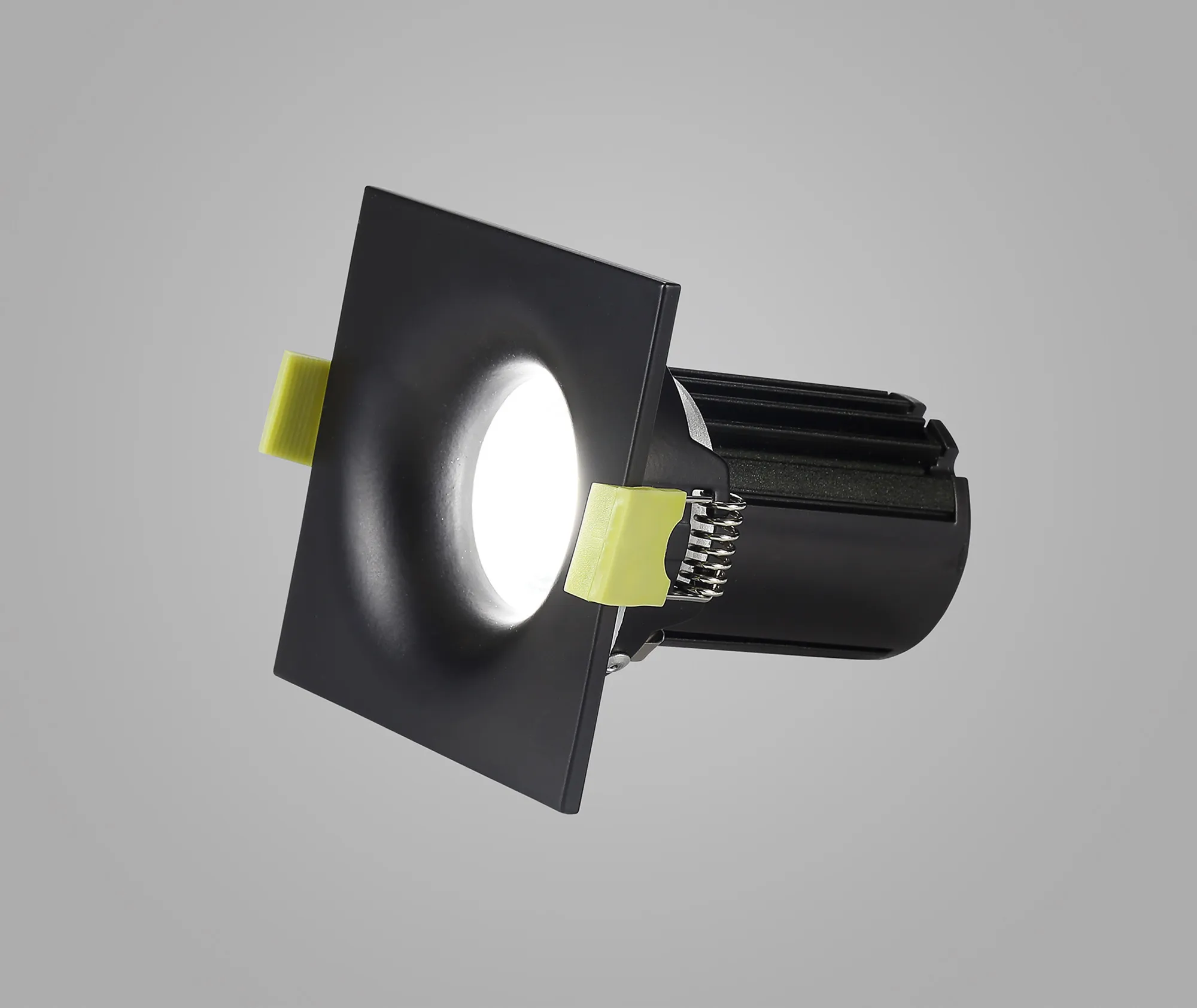 Bruve 10 Tridonic Powered 10W 2700K 710lm 36° CRI>90 LED Engine Matt Black Fixed Square Recessed Downlight, Inner Glass cover, IP65 DM200828  Dlux Bruve SQ 10 IP65